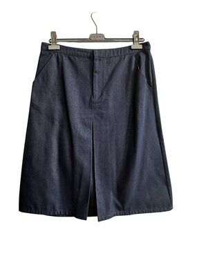 Vintage GAP Jeans Fall 2001 Denim A-Line Midi Skirt Dark Wash Size 10 Y2K